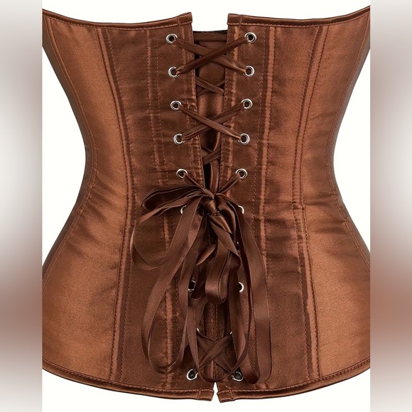 EUC Satin lace-up corset - Picture 3 of 8